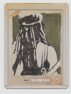 TOPPS WALKING DEAD SEASON 7 MICHONNE SKETCH CARD BY ARTIST MICHELLE RAYNER  1/1!