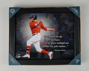 Mookie Betts Boston Red Sox MLB Pro Quote Appeso a parete (dimensioni: 9" x 11" incorniciato) - Foto 1 di 6
