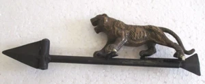 Bandiera meteorologica Tigre in bronzo banderuola. Dettagliato - Foto 1 di 11