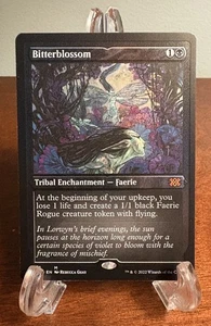 MTG Bitterblossom 2X2 Double Masters 2022 LP Foil Etched Magic The Gathering - Picture 1 of 2