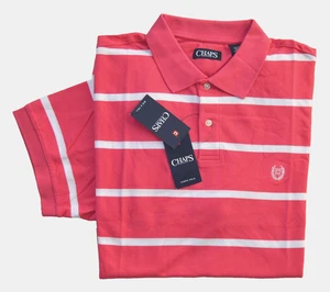 New 2XB 2XL BIG Mens CHAPS by Ralph Lauren Polo Shirt Short Sleeve top Pink 2X - Picture 1 of 2