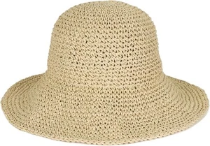 Womens Floppy Straw Sun Hat Foldable Packable Wide Brim One Size, Beige - Picture 1 of 6