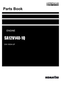Komatsu SA12V140-1Q Engine Parts Catalog Manual SN 10034-UP - Picture 1 of 1