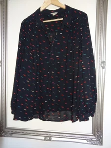 Monsoon ladies Navy blue coloured half sleeve blouse top size 22 - Picture 1 of 6