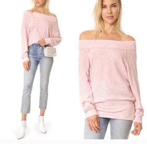 Túnica We The Free Palisades Cottage XL Hombro Manga Dolman Tejido Top Rosa Pálido - Imagen 1 de 15