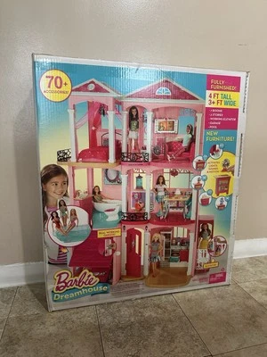 Casa de juegos Barbie casa de ensueño casa de muñecas muebles casa adosada juguetona para niñas Foto 1 de 4