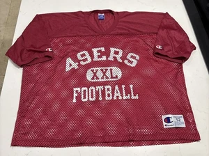 Vintage 90s Champion San Francisco 49ers Training Jersey - NFL Size 52 (2XL) - Picture 1 of 10