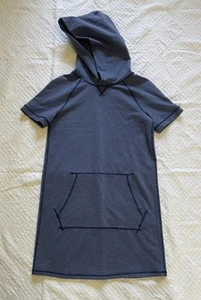 Vestido Ivivva By Lululemon Niña Good Feel Talla 12 Con Capucha Calce Suelto Azul - Imagen 1 de 9