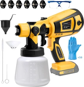 Cordless Paint Sprayer for DEWALT 20V Battery, Wireless HVLP Paint Sprayers Gun - Picture 1 of 6