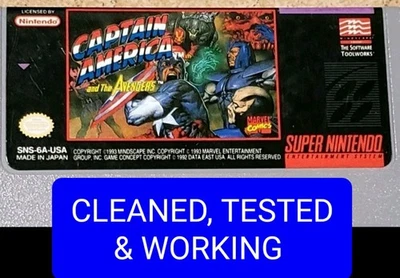 Развлекательная система Captain America & The Avengers SNES Super Nintendo протестирована - Изображение 1 из 4