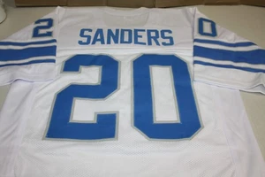 BARRY SANDERS #20 AWAY ROAD WEISS INDIVIDUELL GENÄHTES TRIKOT GRÖSSE HERREN XLG - Bild 1 von 2