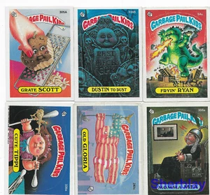 Lot of 6 Mixed Topps Garbage Pail Kids Sticker Cards Original 1980's - Picture 1 of 2