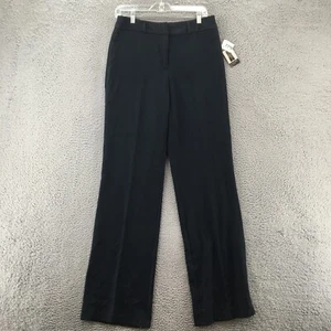 Tall Girl Junior Fit Flared Trouser Dress Pants Womens 9 Black Mid Rise Casual - Picture 1 of 14