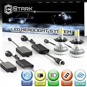 LED 90W 9000LM 6000K 6K White 3-Sided Headlight Kit Dual Hi / Lo -H4 HB2 9003 - Bild 1 von 11