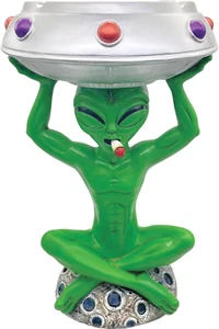 14" Handgefertigter Poly Harz Jumbo Alien UFO Aschenbecher - Bild 1 von 2