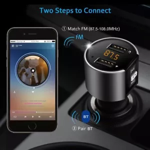 Bluetooth FM Transmitter KFZ Auto Radio MP3 Player Dual USB Ladegerät Adapter - Bild 1 von 12