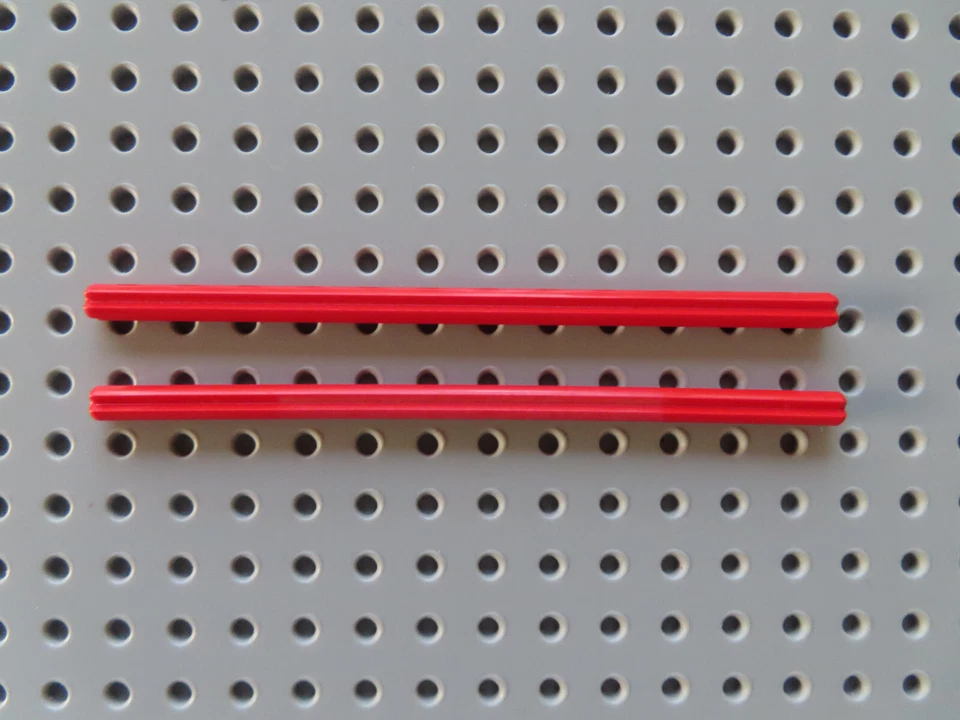 Lego 2 x Technic Achse Kreuzstange Kreuzachse 12L ca. 9,6 cm 3708 rot - Bild 1 von 1