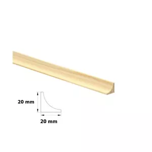 1m Scotia pine decorative trim moulding 20x20mm beading wooden timber edging - Picture 1 of 1