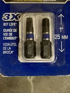 mpact Inserto Bit #3 Quadrato 2PK 1" Incasso Irwin #1837385 I - Foto 1 di 3