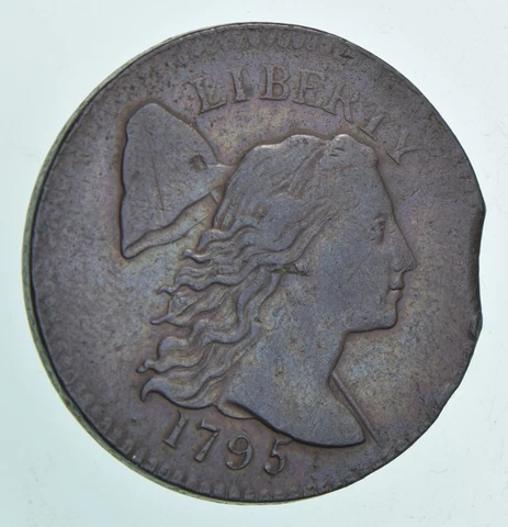 1795 Liberty Cap Large Cent - Clipped Planchet *6034 Cover