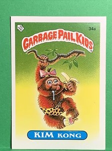 1985 #34a Kim Kong GPK Garbage Pail Kids UK Mini Card Series 1 OS1