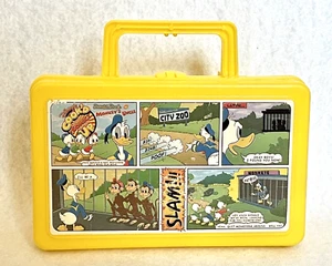 Disney Donald Duck Comic Plastic Pencil Lunch Box Whirley Industries - Picture 1 of 8