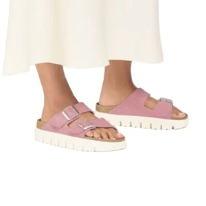 Birkenstock Papillio Arizona Chunky Suede Leather Candy Pink Sz 38 - Bild 1 von 14