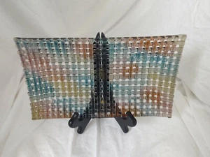Stunning Braided Art Glass Multi-colored Tray~~A Must-see - Picture 1 of 11