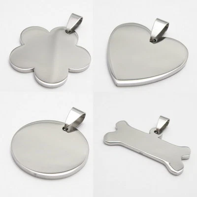 Venta al por mayor 20 piezas Colgantes de etiquetas de perro del ejército de acero inoxidable súper 316L alto pulido Foto 1 de 4