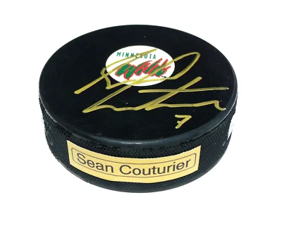 Disco de hockey autografiado de Sean Couturier Philadelphia Flyers A3932 Foto 1 de 2