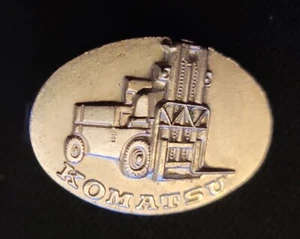 Vintage Komatsu Forklift Truck Advertising Tie Pin Clip Tokyo Japan 1970s - Picture 1 of 4