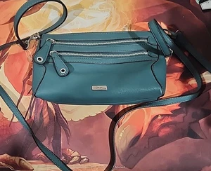 Chaps Ralph Lauren  - Green Faux Leather Purse - Picture 1 of 2