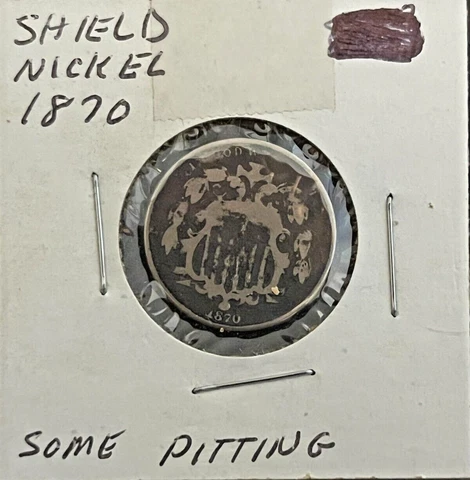 1870 Shield Nickel Without Rays Cover