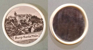 DDR Souvenir Reiseandenken kleiner Spiegel Burg Ranis Thüringen - Bild 1 von 1