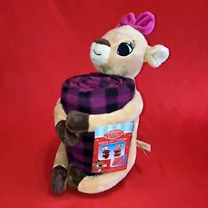 CLARICE 'Rudolph el reno nariz roja' manta y abrazador animal de peluche - Imagen 1 de 12