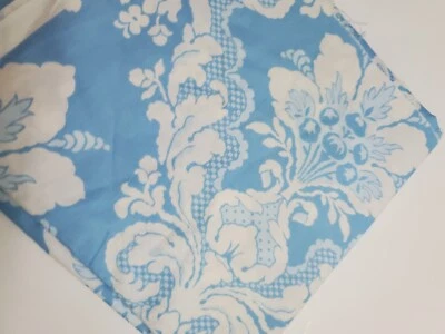Verna Mosquera Fabric Blue Damask Freespirit Cotton Sew Quilt OOP ONE YARD - Image 1 of 2
