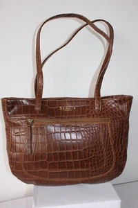 Assots London 'Julia' klassische braune Krokoleder Tasche Schultertasche Arbeitstasche - Bild 1 von 20