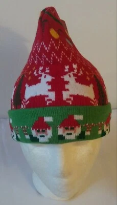 Christmas Winter Hat, Santa Claus, Reindeers, Lights and Trees, 4 years and Up - Image 1 of 4