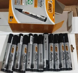 BIC Permanent Marker Stift 2300 (DICK) SCHWARZ / BLAU / ROT - Bild 1 von 6