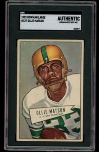 1952 Bowman Large #127 Ollie Matson Rookie Chicago SP SGC AUTH CREASE FREE - Picture 1 of 2