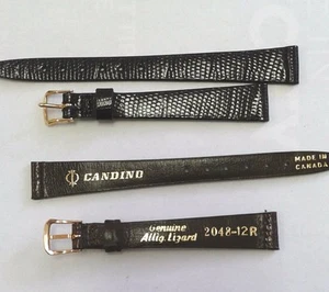  Candino Genuine Alligator lizard   watch strap 12mm  - Picture 1 of 1