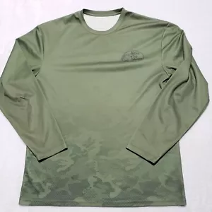 Bass Pro Shops Mens M\L Green Olive Pullover Long Sleeve Polyester Quick Dry - Picture 1 of 8