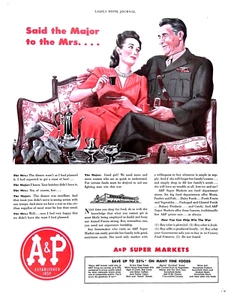 1943 Print Ad A&P Super Markets You Can Help to Win the War WWII 11x14 Patriotic - Bild 1 von 3