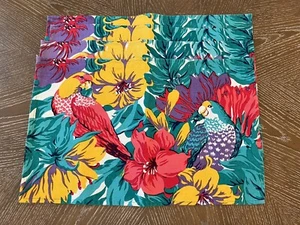 Set 4 bunte tropische Tischsets Papageien Vögel Blumen Terrasse Küstendeko 13x19 - Bild 1 von 6
