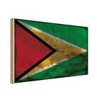 Holzschild Holzbild 30x40 cm Guyana Fahne Flagge Geschenk Deko