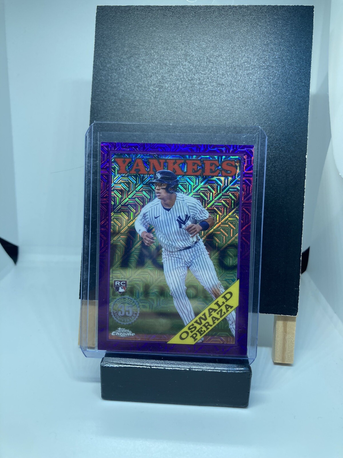 2023 Topps Chrome Oswald Peraza 1988 Silver Pack Mega Box Purple Parallel /75