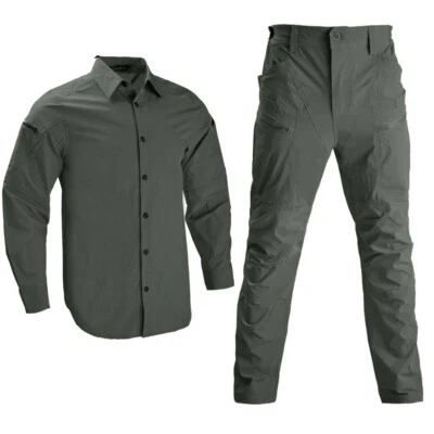 Mens Quick Dry Tactical Suit Casual Military Combat Waterproof Outdoor Golf Suit - Image 1 of 4