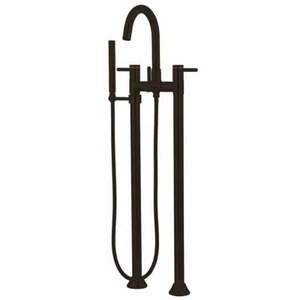 Kingston Brass KS8355DL Concord Floor Mount Tub Filler With Hand Shower, ORB - Picture 1 of 5