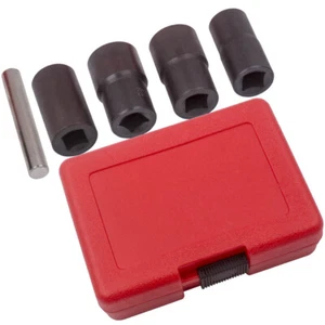 5pcs Twist Socket Wheel Lock Nut Removal Extractor Tool 1/2 Drive 17 19 21 22mm - Picture 1 of 11