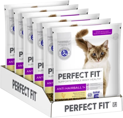 6x750g Perfect Fit Katzenfutter Trockenfutter Anti-Hairball mit Huhn - Bild 1 von 4